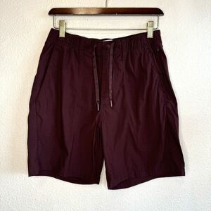 Old Navy 7” Inseam Built in Flex Burgundy Shorts Men’s Small Drawstring‎ Cotton